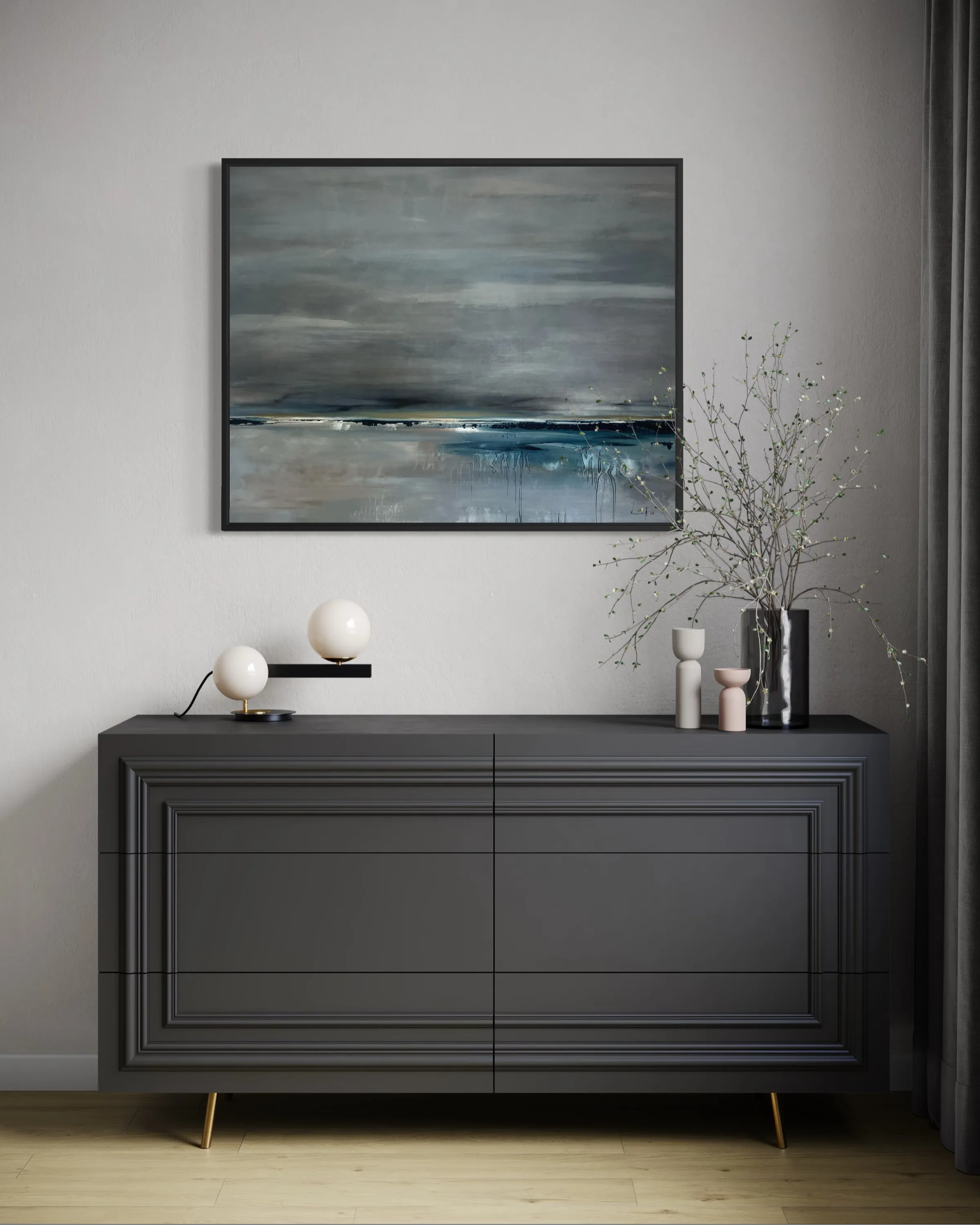 Image of Where it is quiet N.7 by Aliona Koroliova, size: 80x100, made of mixed media on canvas, Painting medium, from Kyiv, part of the Where it is quiet  series, priced at €900 (≈ 46,377 грн) Photo 3 of 6.