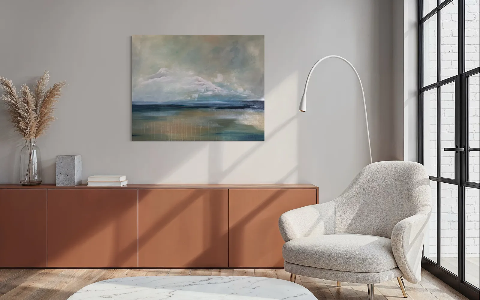 Image of Where it is quiet No.6 by Aliona Koroliova, size: 80x100, made of canvas/acrylic/oil, ARTWORKS  medium, from Kyiv, part of the Where it is quiet  series, priced at €900 (≈ 46,863 грн) Photo 5 of 6.