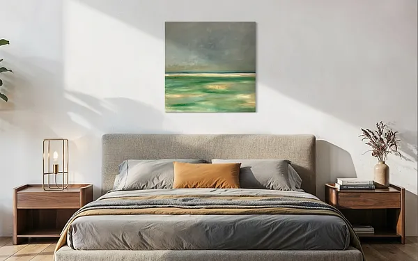 Зображення "Там, де тихо No.5" від Альона Корольова, розмір: 90x90, матеріали: полотно/акрил/олія, медіум: Живопис, місто: Київ, серія: Там, де тихо, ціна: €900 Фото 5 з 5.