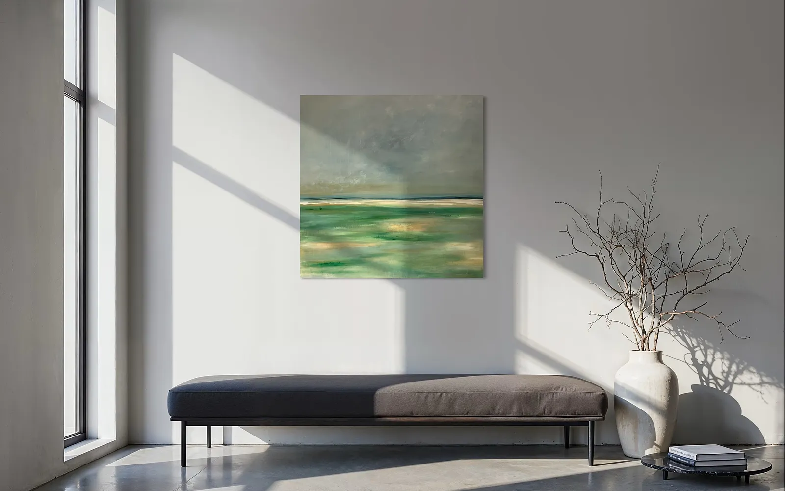 Image of Where it is quiet No.5 by Aliona Koroliova, size: 90x90, made of canvas/acrylic/oil, ARTWORKS  medium, from Kyiv, part of the Where it is quiet  series, priced at €900 (≈ 46,863 грн) Photo 2 of 5.