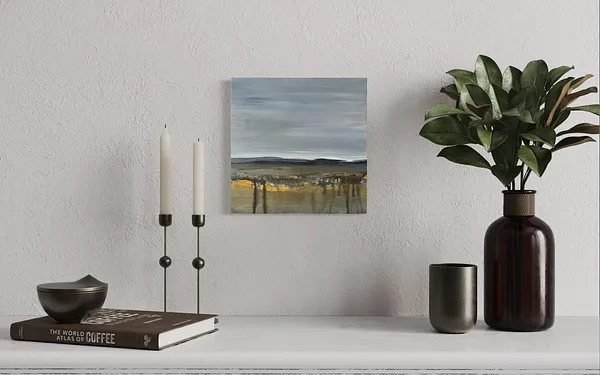 Image of Fragment 2 by Aliona Koroliova, size: 25x25, made of canvas/acrylic , ARTWORKS  medium, from Kyiv, part of the Where it is quiet  series, priced at €250 Photo 2 of 5.