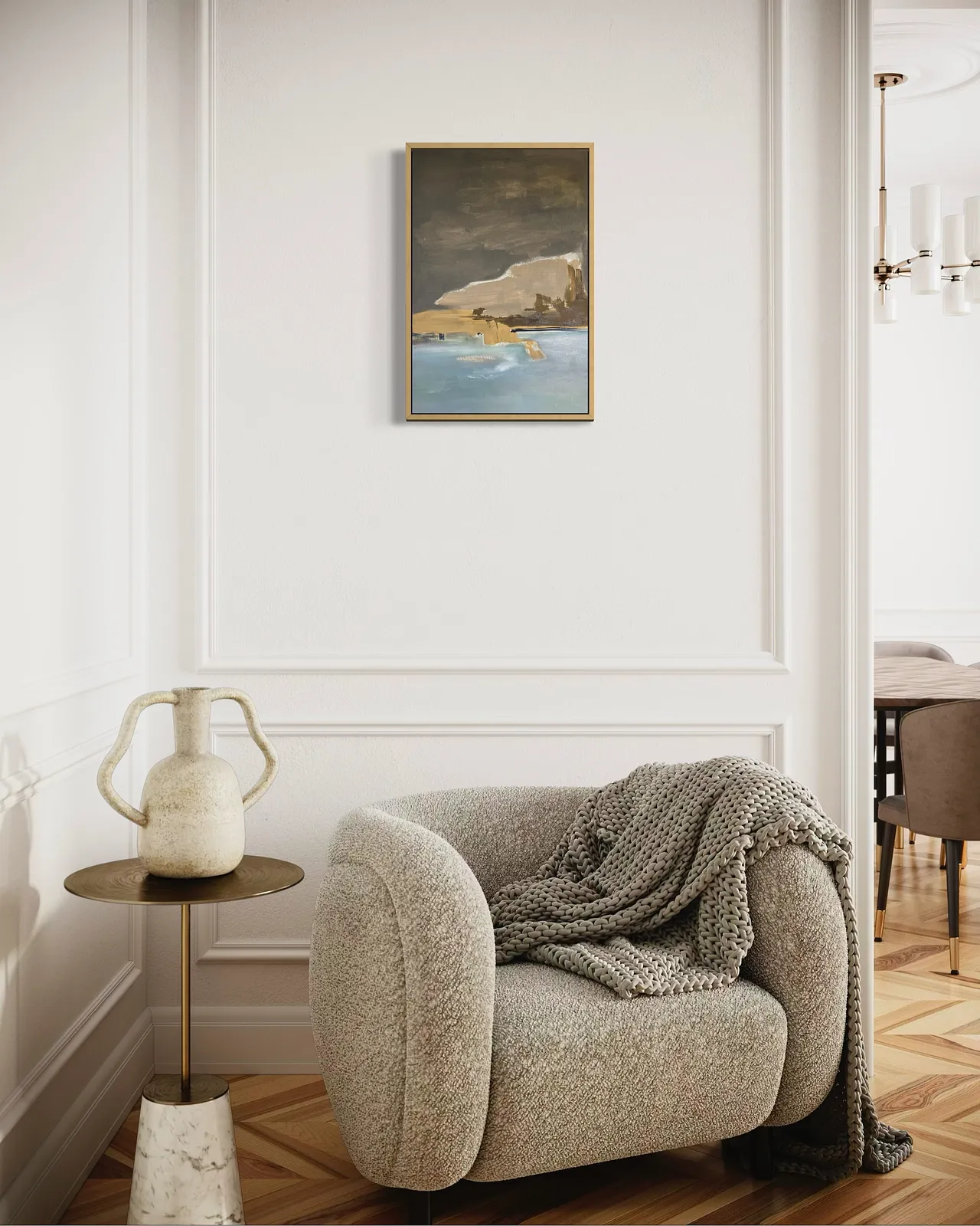 Image of Glimmer by Aliona Koroliova, size: 60x40, made of canvas/acrylic/oil, ARTWORKS  medium, from Kyiv, part of the Where it is quiet  series, priced at €400 (≈ 20,828 грн) Photo 3 of 5.