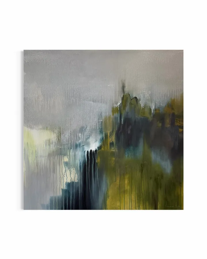 Image of After the rain  by Aliona Koroliova, size: 90x90, made of mixed media on canvas, ARTWORKS  medium, from Kyiv, part of the Where it is quiet  series, priced at €900 (≈ 46,863 грн)